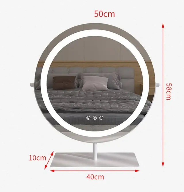 Miroir de Maquillage de Vanité Éclairé avec Lumières… – vue 6