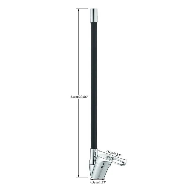 Robinet d'évier de cuisine noir/Chrome – vue 5