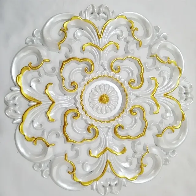 Rosace plafond décorative ronde baroque rococo motifs… – vue 4