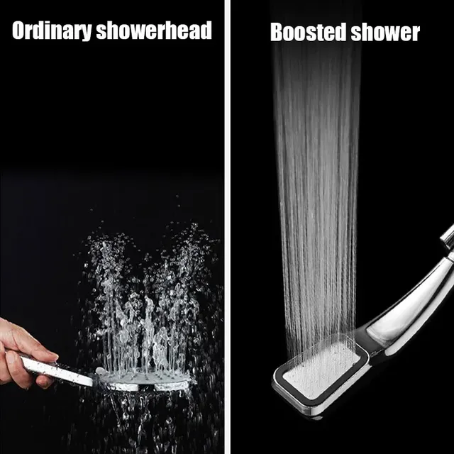 Pommeau de douche chromé ultra pressurisé à 300 trous – vue 4