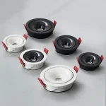 Dimmable Led Downlight encastré plafonnier en aluminium Anti-éblouissement COB projecteur 5W7W9W12W15W18W 220V 110V magasin de bureau à domicile