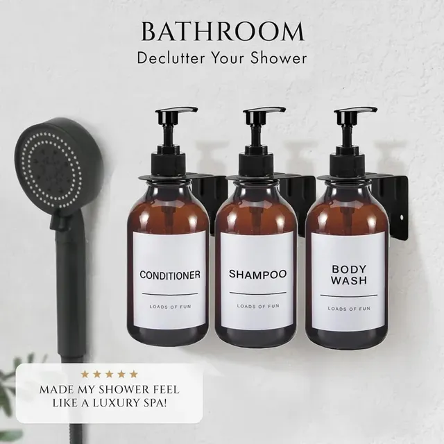 Distributeur de savon avec étiquettes
