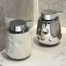 Lot deux distributeurs savon liquide céramique finition… – vue 2