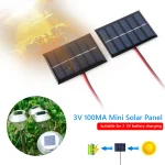 Panneau solaire époxy 0.3W 5V, panneau en polysilicium avec fil, Mini système solaire, Module de bricolage pour chargeur de batterie, jouets solaires, nouvelle tendance