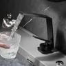 Robinet lavabo monocommande cascade noir mat acier… – vue 2