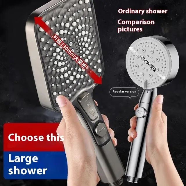 Pommeau de douche haute pression ultra grand de 13 cm – vue 5
