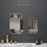 Miroir mural carré en fer suspendu – vue 3