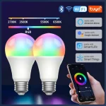 Ampoule LED RGB 12/15/18W RGBW, télécommande IR 2700K-6500K, projecteur intelligent à couleur changeante, lampe LED pour décoration de Bar et de maison