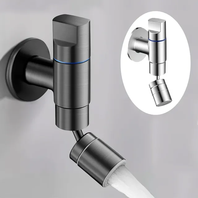 201 acier inoxydable mural monotrou 360 ° Robinet…