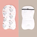 Coussin de poussette doux pour bébé, confortable, imprimé de dessin animé, tapis de siège de voiture, chaise de salle à manger respirante, coussin en coton