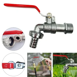Robinet d’irrigation de jardin en laiton de 1/2 pouces, réservoir IBC, robinet d’eau, Valve de sortie unique, remplacement antigel, accessoires de balcon extérieur Robinet d’irrigation de jardin en laiton de 1/2 pouces, réservoir IBC, robinet d’eau, Valve de sortie unique, remplacement antigel, accessoires de balcon extérieur