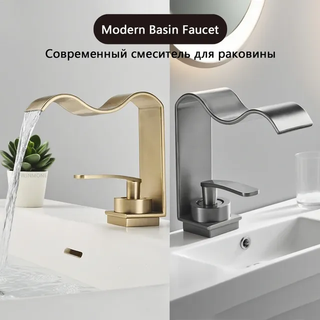Robinet cascade moderne à poignée unique – vue 2