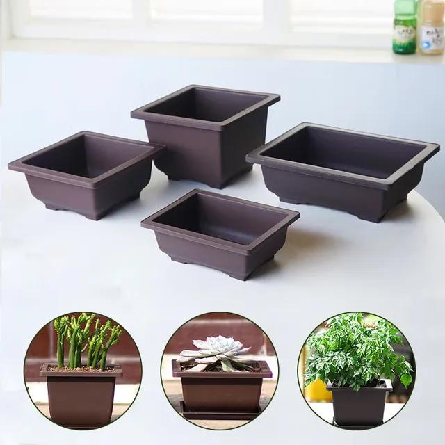 Pots de fleurs rectangulaires Imitation argile violette… – vue 5