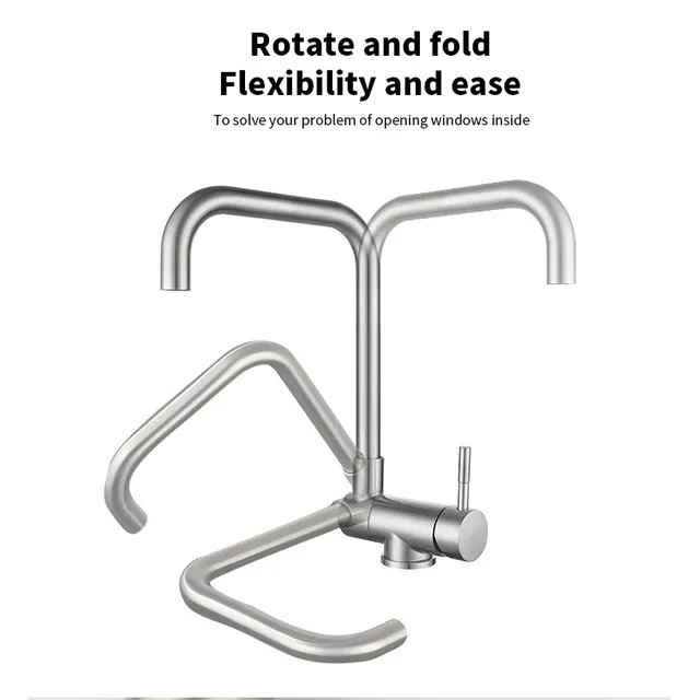 Robinet de cuisine pliant en acier inoxydable – vue 5