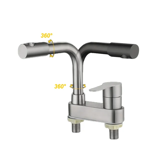 Robinet de bassin en acier inoxydable 304 – vue 6
