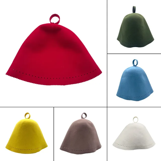 Sauna Anti-chaleur Sauna chapeau laine feutre bonnet de… – vue 6