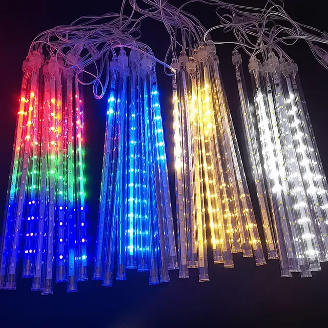 LED solaire pluie de météores lumières vacances chaîne… – vue 6