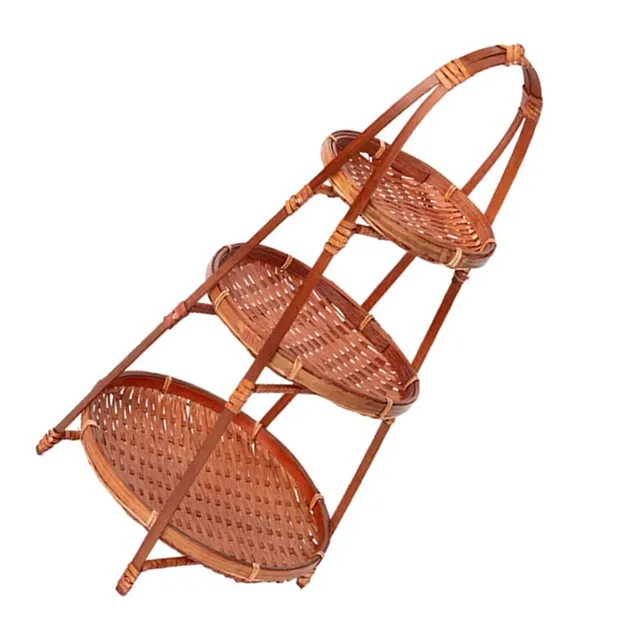 KYCOR-panier tissé en bambou 1 pièces fruits nourriture… – vue 5