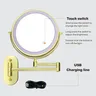 Miroir de maquillage mural LED doré de 8 pouces – vue 5
