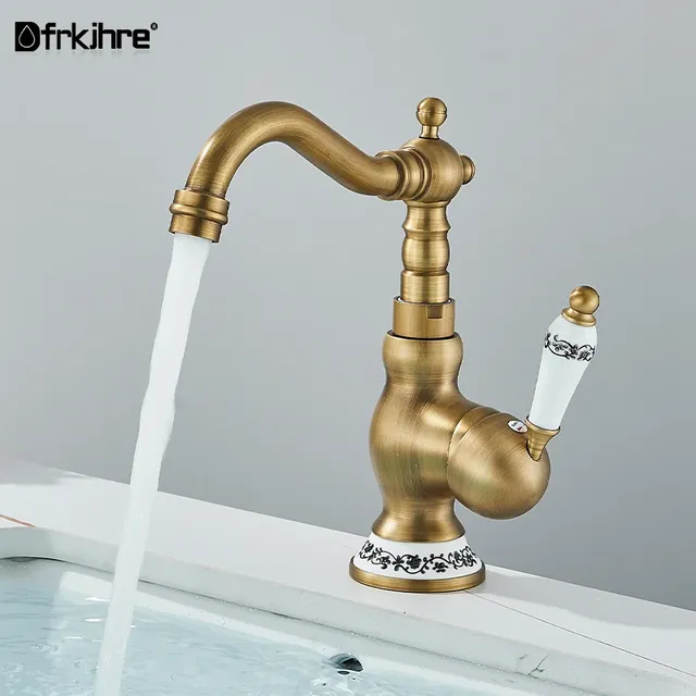 Robinet de salle de bains en laiton Antique – vue 2