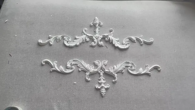 Appliques angle moulures baroque rococo volutes feuilles… – vue 4