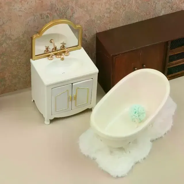 1/12 maison de poupée Simulation baignoire toilette… – vue 4