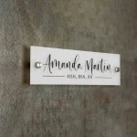 Plaque signalétique panneau mural panneau de porte de bureau personnalisé avec titre de travail panneau de PDG exécutif décor d&rsquo;affaires