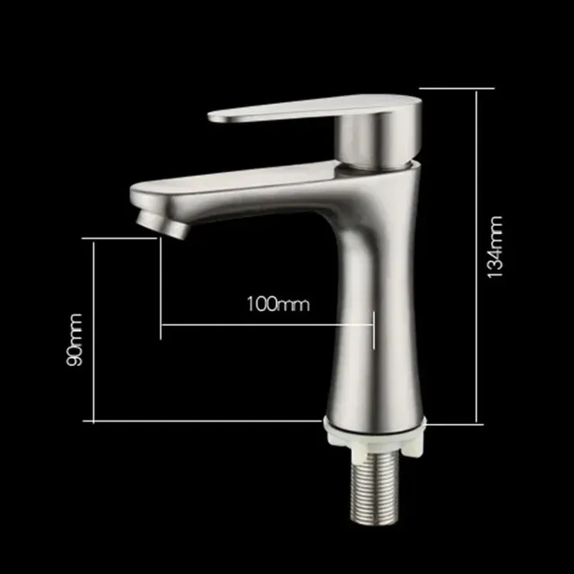 Robinet lavabo monolevier monotrou inoxydable acier 304… – vue 4