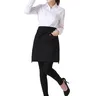 Tablier noir demi-longueur avec poches pour femme et homme – vue 3