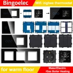 Télécommande de température intelligente, Tuya, WiFi, ThermoandreTouch Screen for Water, Electric Floor, Gas Bomicrophone, NTC Glass Frame, Tech