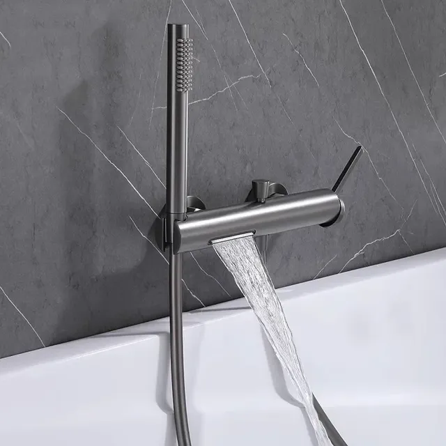 Ensemble de robinets de douche de salle de bains en or… – vue 4