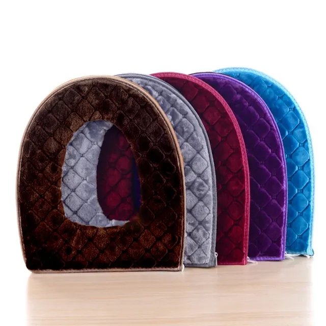 Housse siège toilette rembourrée velours microfibre… – vue 3