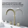 Robinet de lavabo en or brossé – vue 3