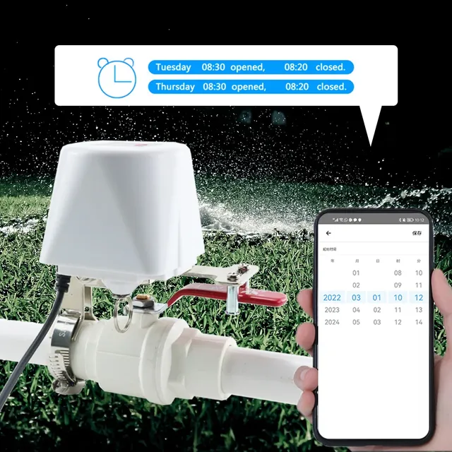 Tuya WiFi vanne d'eau arrêt de gaz robinet à tournant… – vue 2