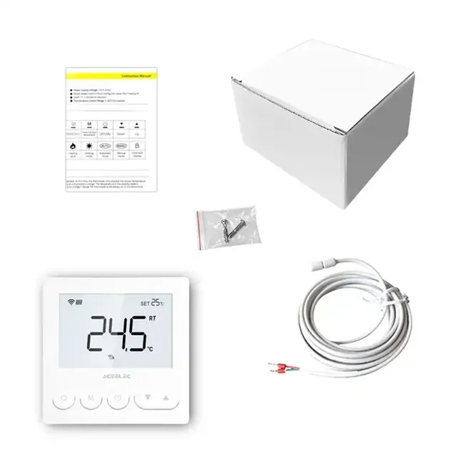 Thermostat connecté mural wifi compatible Tuya plancher… – vue 6