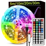 Bande lumineuse Led RGB avec télécommande, ruban Flexible USB pour décoration de pièce, bande de Diode de rétro-éclairage TV