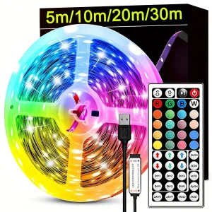 Bande lumineuse Led RGB avec télécommande, ruban Flexible USB pour décoration de pièce, bande de Diode de rétro-éclairage TV Bande lumineuse Led RGB avec télécommande, ruban Flexible USB pour décoration de pièce, bande de Diode de rétro-éclairage TV
