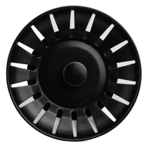 Filtre de Vidange Noir de 78mm en Acier Inoxydable pour Évier de Cuisine, Bouchon de Proximité du Bassin, Passoire, Outils