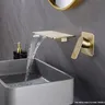 Robinet de lavabo de salle de bains cascade mural en… – vue 3