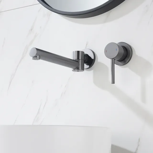 Lavabo mural avec poignée unique moderne – vue 3