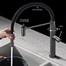 Robinet de cuisine de luxe en laiton brossé doré – vue 4