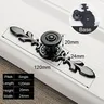 Poignées noires boutons d'armoire de meubles poignées de… – vue 6