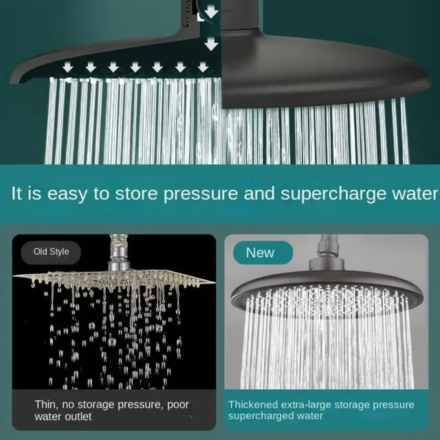 Grande pomme de douche pressurisée de 9 pouces 360 °… – vue 4