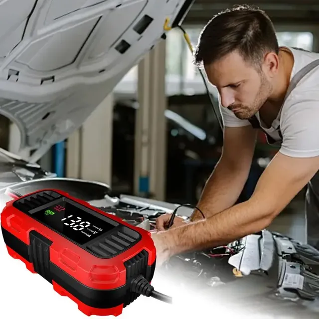 Chargeur batterie moto intelligent maintien portable… – vue 2