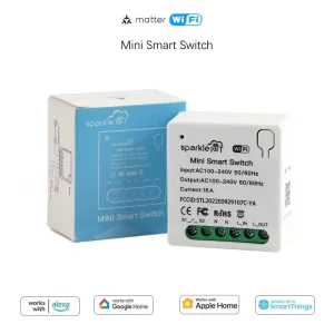 16A Matter Smart WIFI commutateur intelligent disjoncteur intelligent commande vocale 1 CH Module relais d&rsquo;automatisation Homekit Siri Alexa Google Home