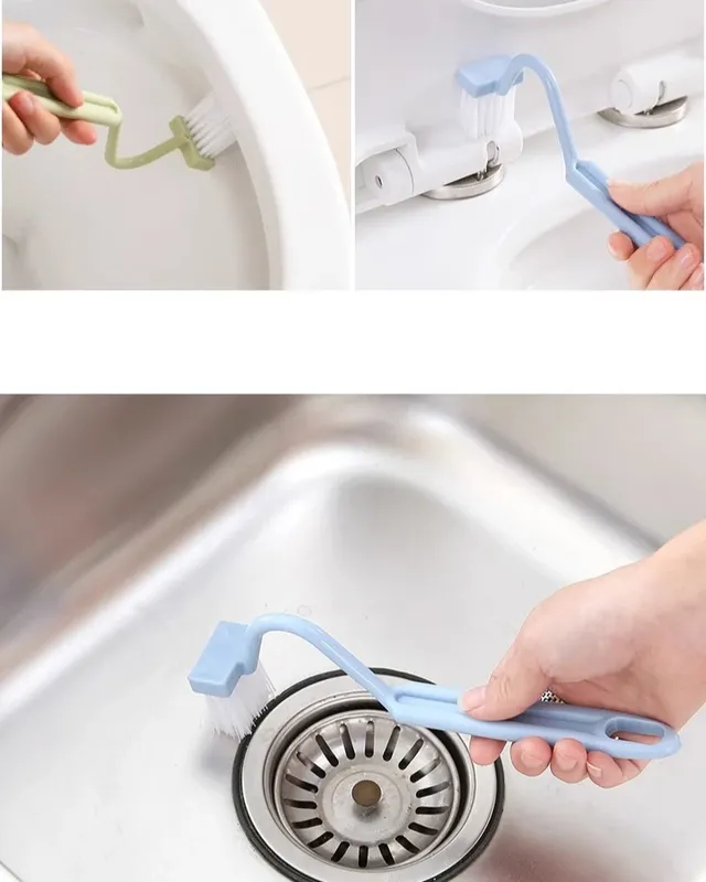 Brosse angulaire incurvée serpentine tête anglée poils… – vue 6