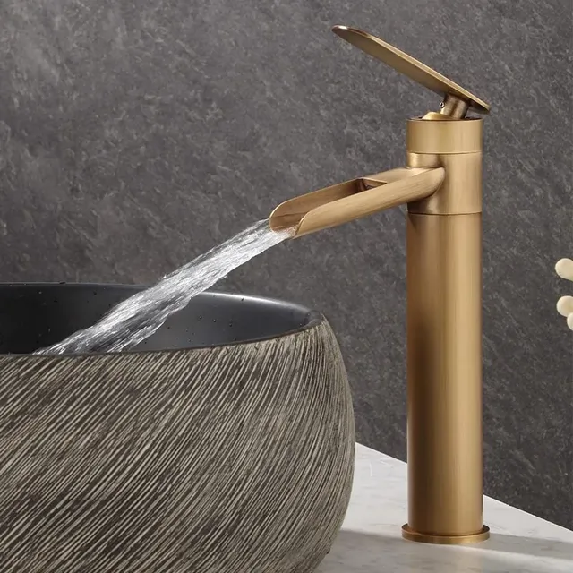 Mitigeur lavabo haut cascade bronze antique laiton… – vue 4