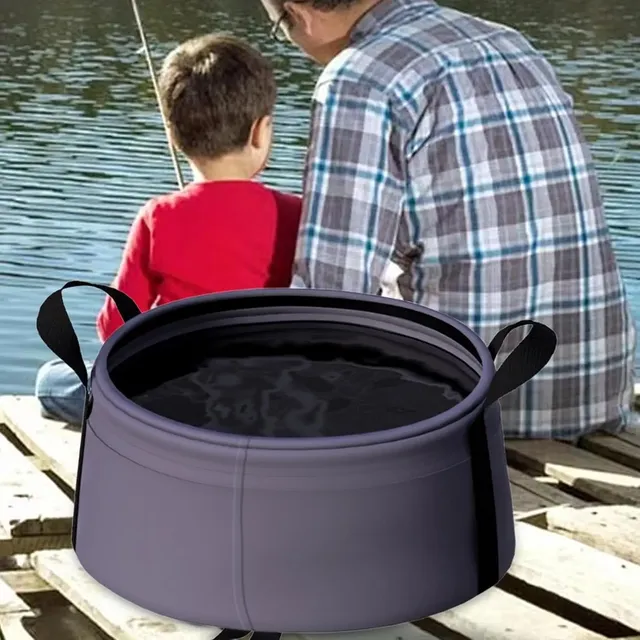 Seau pliable étanche huit litres léger compact portable… – vue 3