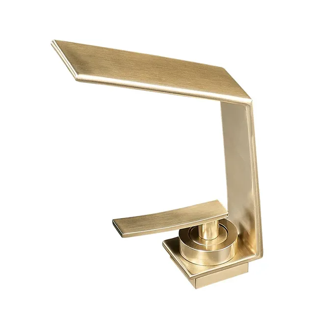 Robinet de lavabo cascade or brossé – vue 7