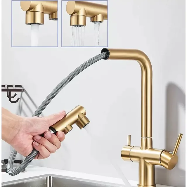 Robinet de cuisine filtré extractible